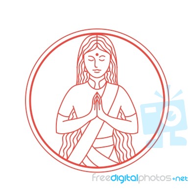 Namaste  Icon Stock Image