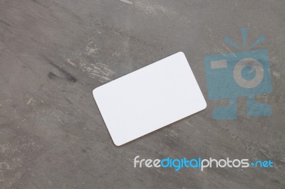 Name Card On Grey Background Stock Photo