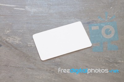 Name Card On Grey Background Stock Photo