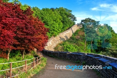 Namhansanseong Fortress In South Korea, Unesco World Heritage Site Stock Photo