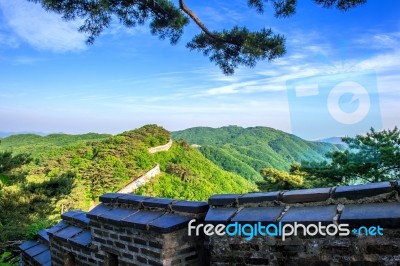 Namhansanseong Fortress In South Korea, Unesco World Heritage Site Stock Photo