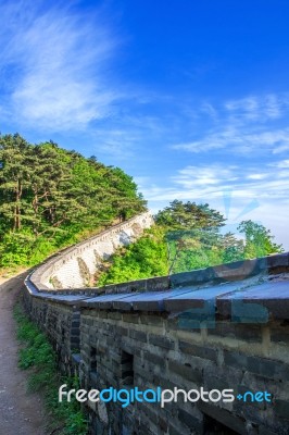 Namhansanseong Fortress In South Korea, Unesco World Heritage Site Stock Photo