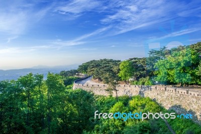 Namhansanseong Fortress In South Korea, Unesco World Heritage Site Stock Photo