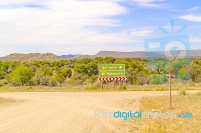 Namib Desert Landscape In Namibia Stock Photo