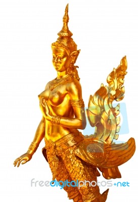 Native Thai Style Angel Statue Stock Photo