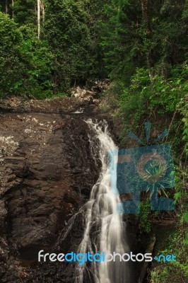 Natural Bridge Waterfall Stock Photo