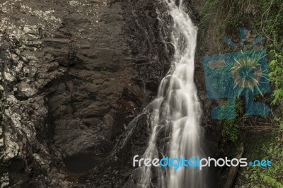 Natural Bridge Waterfall Stock Photo