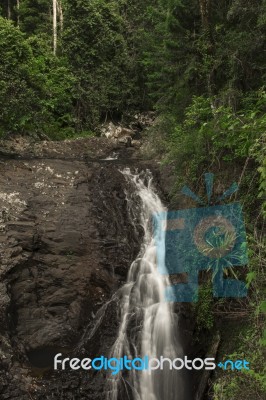 Natural Bridge Waterfall Stock Photo