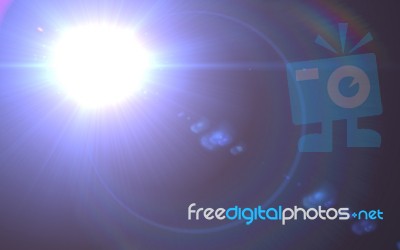 Natural Lens Flare And Big Light Flare. Rays Background Stock Image