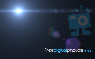 Natural Lens Flare Effect Stock Image