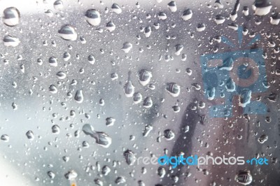 Natural Water Drop On Glass,water Drops Background Stock Photo