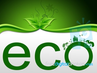 Nature Eco Indicates Go Green And Earth Stock Image