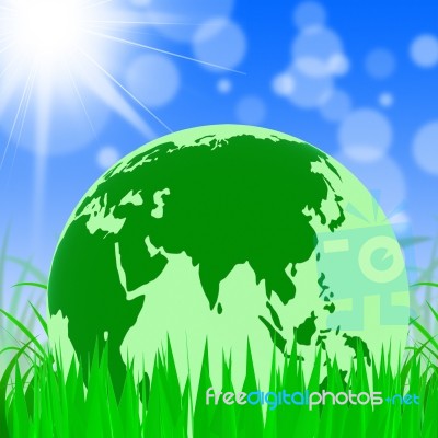 Nature Global Represents Trees Environmental And Earth Stock Image