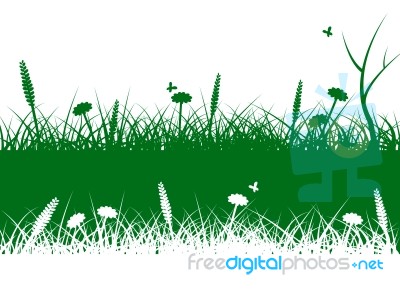 Nature Grass Means Lawn Scenic And Rural Stock Image