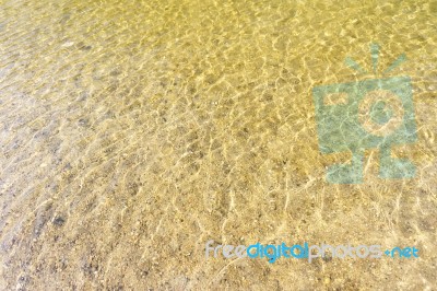 Nature Sunlight With Water On Sand Background Stock Photo