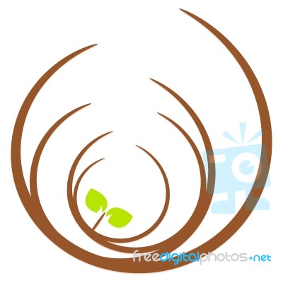 Nature Tree Symbol Illustration Stock Image