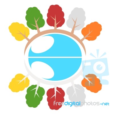 Nature Tree Symbol Illustration Stock Image