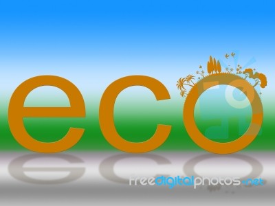 Nature Word Means Go Green And Countryside Stock Image