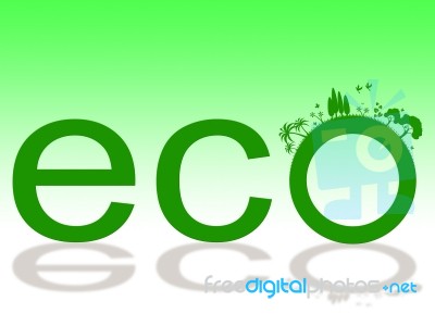 Nature Word Represents Eco Friendly And Earth Stock Image