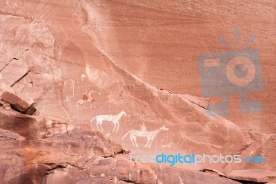 Navajo Indian Paintings Stock Photo