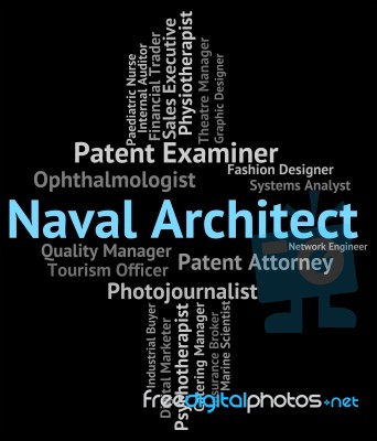 Naval Architect Represents Position Nautical And Text Stock Image