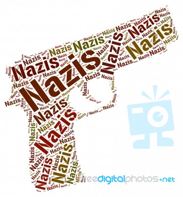 Nazis Word Means National Socialism And Hitlerism Stock Image