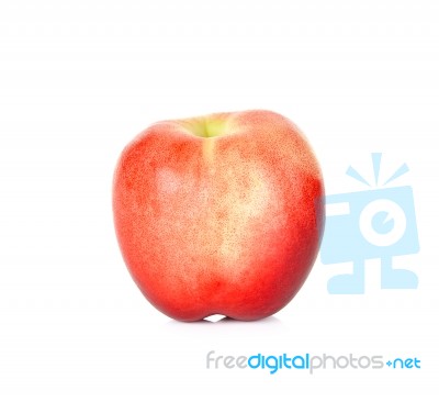 Nectarine Fruit Isolated On The White Background Stock Photo