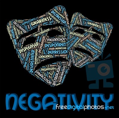 Negativity Word Indicates Negation Unresponsive And Rejecting Stock Image