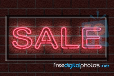 Neon Sale Sign Stock Image