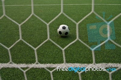 Net Of Soccer Goal Stock Photo