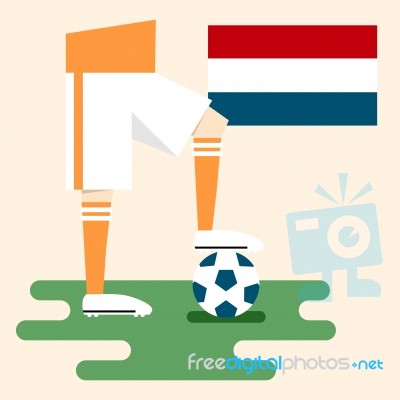 Netherlands National Soccer Kits Stock Image