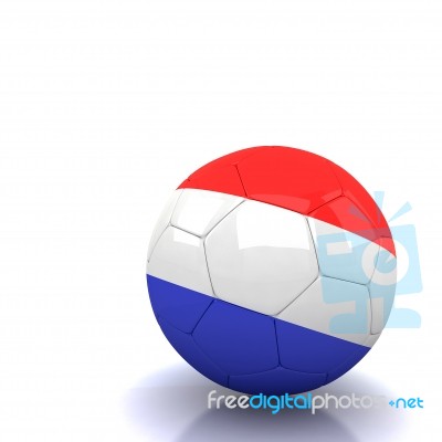 Netherlands Soccer Ball Isolated White Background Stock Image