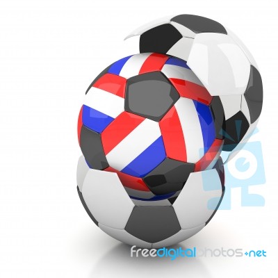 Netherlands Soccer Ball Isolated White Background Stock Image