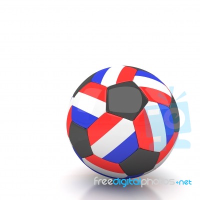 Netherlands Soccer Ball Isolated White Background Stock Image