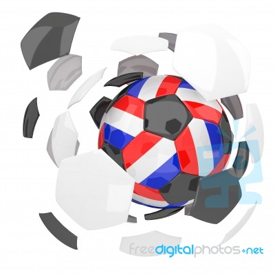 Netherlands Soccer Ball Isolated White Background Stock Image