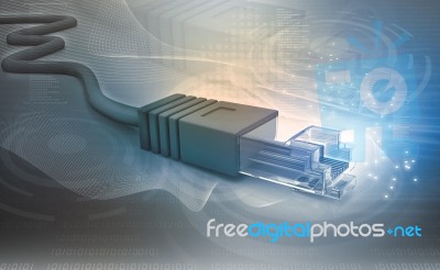 Network Cable Tech  Background Stock Image