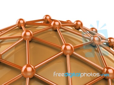 Network Computer Indicates Global Communications And Globalize Stock Image