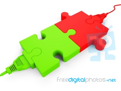 Network Connection Indicates Connectivity Global And Internet Stock Image