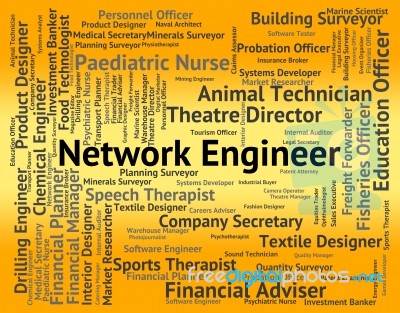 Network Engineer Means Www Employee And Jobs Stock Image