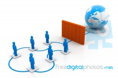 Network Firewall Stock Image