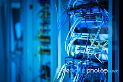 Network Hub Stock Photo