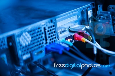 Network Hub Stock Photo