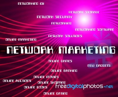 Network Marketing Means Communication Web And Internet Stock Image