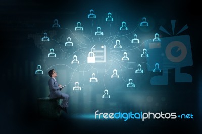 Network Security Technology Stock Photo