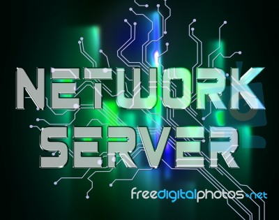 Network Server Means Global Communications And Connection Stock Image