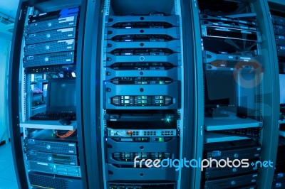 Network Servers Stock Photo