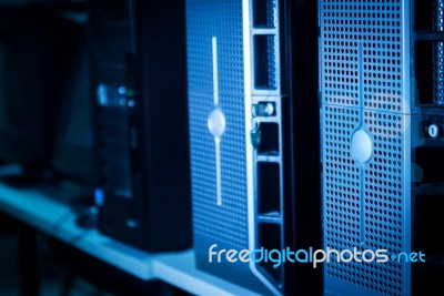 Network Servers Stock Photo