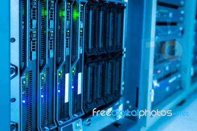 Network Servers Stock Photo