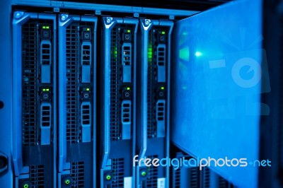 Network Servers Stock Photo