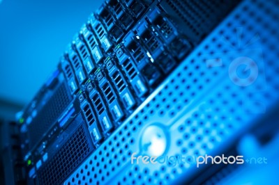 Network Servers Stock Photo